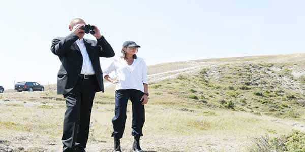 Prezident və birinci xanım Şamaxı Safari Parkında (FOTOLAR)