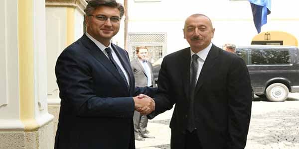 Azərbaycan Prezidenti Xorvatiyanın Baş naziri ilə işçi nahar edib (FOTO)