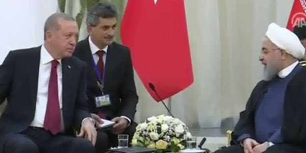 Ərdoğan Ruhani ilə görüşdü