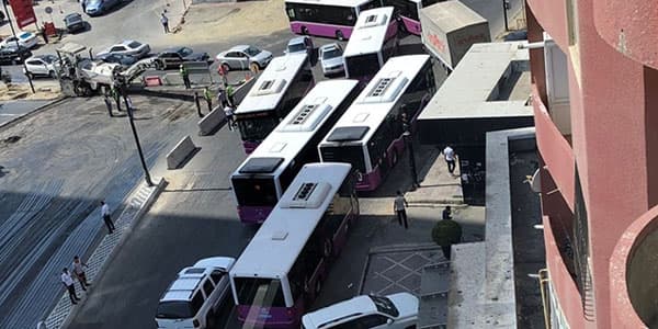 Bakıda bu yollarda hərəkət tamamilə dayanıb (FOTO)