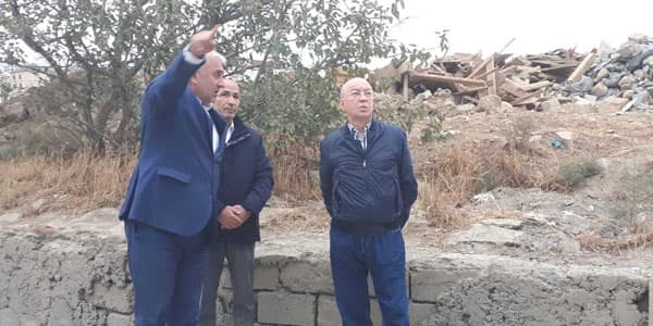 Kəmaləddin Heydərov sürüşmə zonasında (FOTOLAR)