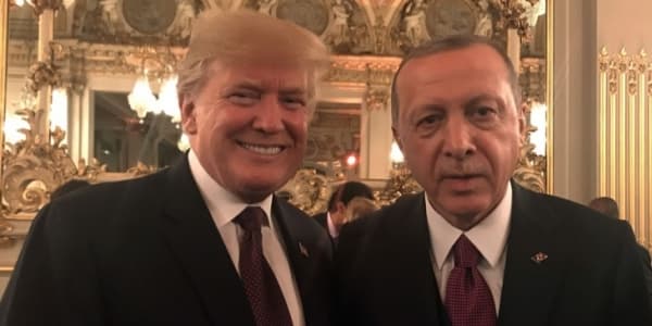 Ərdoğan və Tramp Parisdə görüşdü (FOTOLAR)
