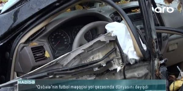 “Qəbələ”nin məşqçisinin öldüyü qəzanın dəhşətli görüntüləri (FOTO/VİDEO)