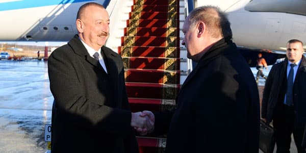 İlham Əliyev Rusiyaya işgüzar səfərə gedib