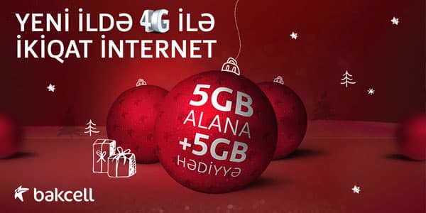 “Bakcell”dən möhtəşəm Yeni İl hədiyyəsi: 20 qiqabayta qədər pulsuz İnternet (R)