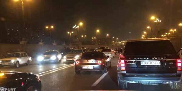 Bakıda 5 maşın toqquşdu: Böyük tıxac yarandı (FOTO)