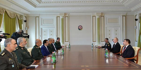 İlham Əliyev İran Silahlı Qüvvələrinin Baş Qərargah rəisini qəbul edib