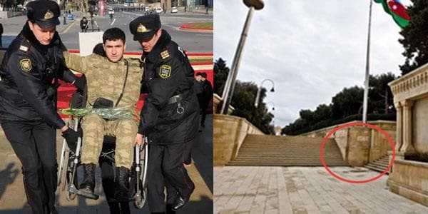 Şəhidlər Xiyabanında fiziki məhdudiyyətli insanlar üçün şərait yaratmaq yaddan çıxıb (FOTO)