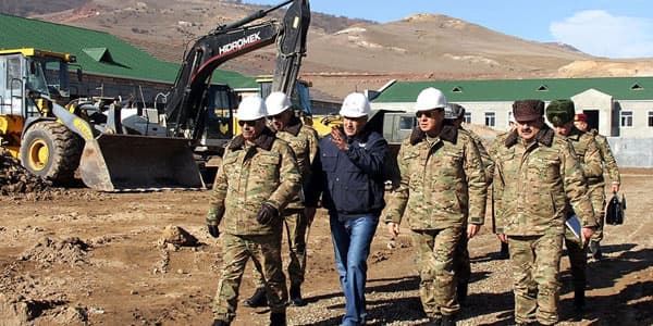 Azərbaycanın bölgələrində yeni hərbi obyektlər tikilir (FOTO/VİDEO)
