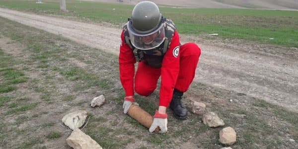Qazaxda top mərmisi tapılıb