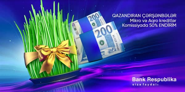 Bank Respublika Od çərşənbəsində Biznes kreditlərində endirim edəcək (R)