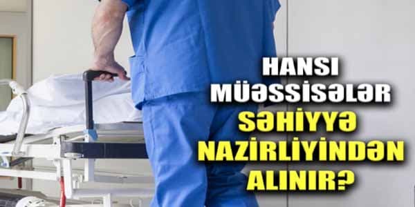 Yüzlərlə xəstəxana Səhiyyə Nazirliyindən alınır (VİDEO)