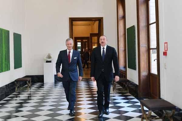 Prezident İlham Əliyev Brüsseldə Belçika kralı ilə görüşüb (FOTO)