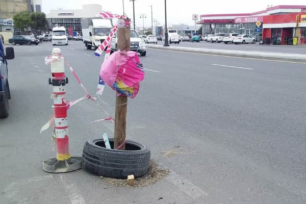 "Babək"də yolun çökməsi səbəbindən daha bir avtomobil qəzaya uğraydı (FOTOLAR)