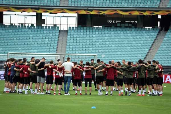 "Arsenal"  Bakı Olimpiya Stadionunda məşqə çıxdı
