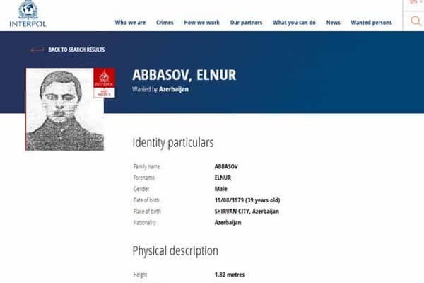 Bu azərbaycanlı interpol xətti ilə axtarılır