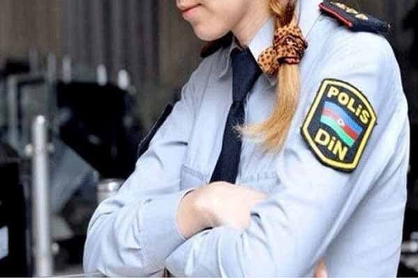 Bakıda qadın polisi "tok" vurdu
