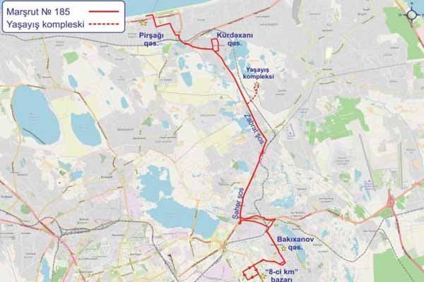 Bakıda iki marşrut üzrə avtobusların hərəkət sxemi dəyişdirildi
