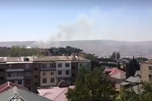 Bakıda güclü yanğın başladı (VİDEO)