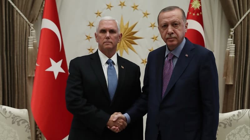 Ərdoğanla Pens arasında görüş başladı
