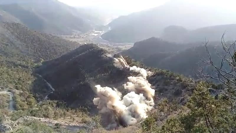 Azərbaycanda dağlar partladılacaq, yeni yol salınacaq (FOTOLAR)