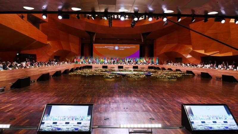 Qoşulmama Hərəkatının XVIII Bakı Zirvə Görüşü çərçivəsində ümumi debatlar keçirilir
