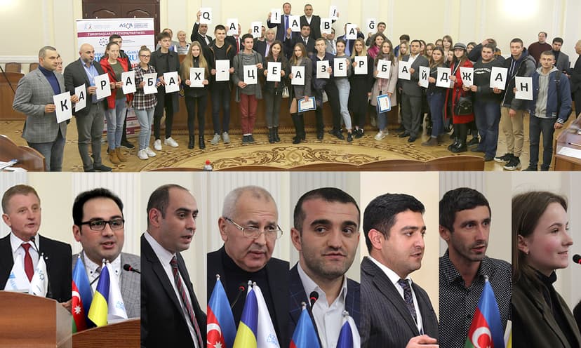 Ukraynalı gənclər Kiyevdə “Qarabağ Azərbaycanındır” dedi – Kiyevdə (Fotolar)