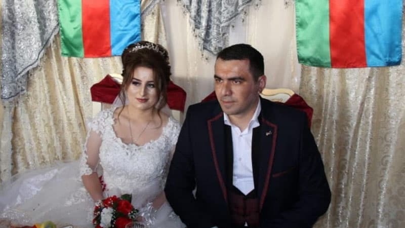 Aprel döyüşlərinin iştirakçısı evləndi: Toyda medal verildi (FOTOLAR)