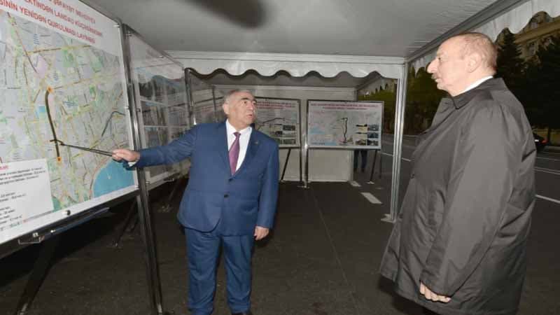 Prezident Şəfayət Mehdiyev küçəsində görülən işlərlə tanış olub (FOTOLAR)