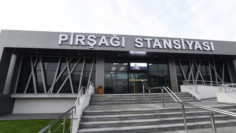 Prezident Pirşağı dəmir yolu stansiyasının açılışında