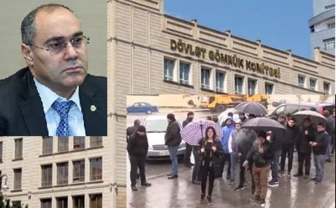 Gürcü maşınlarına qadağa qalmaqalı böyüyür - Etiraz aksiyası (VİDEO)