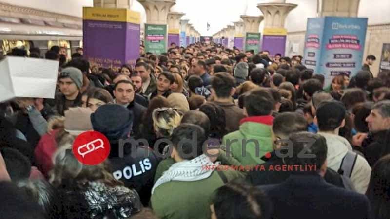 Metronun Gənclik stansiyası bağlandı (FOTO)