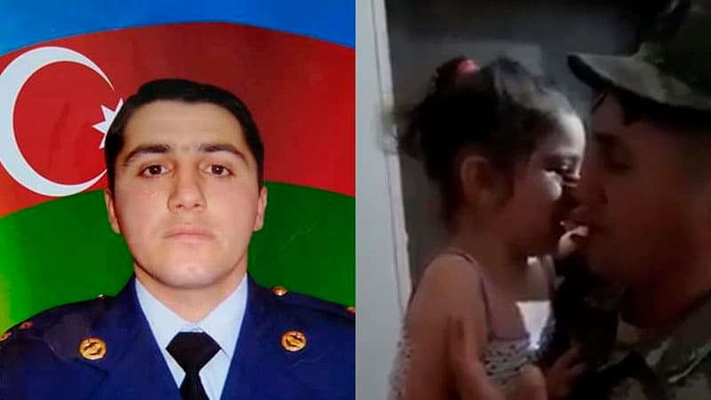 Şəhid kapitanımızın övladı ilə ürək dağlayan son görüşü (VİDEO)