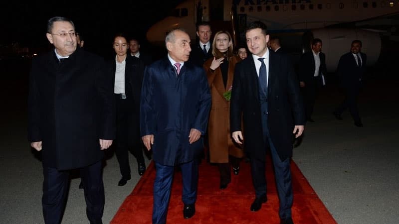 Vladimir Zelenski Bakıya gəldi (FOTO)