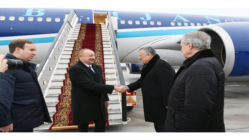 Prezident İlham Əliyev Rusiyada (FOTOLAR)