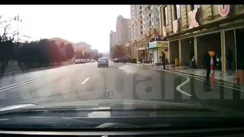 Bakıda təhlükə saçan sürücü (VİDEO)