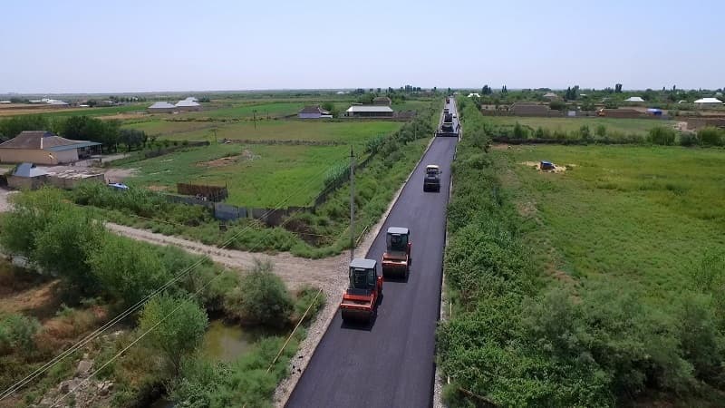 Kürdəmirdə 85,2 kilometrlik 3 yol infrastrukturu layihəsi icra olunub  (FOTO)