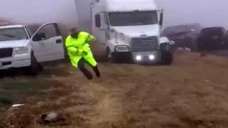 Yoldan çıxan TIR qarşısına çıxanı əzdi  (VİDEO)