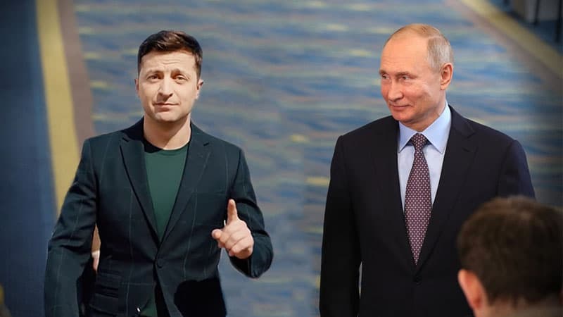 Putinlə Zelenski zəngləşib bir-birini təbrik etdi