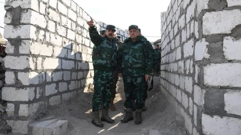 Məhərrəm Əliyev və Elçin Quliyev Ermənistanla sərhəddə (FOTOLAR)