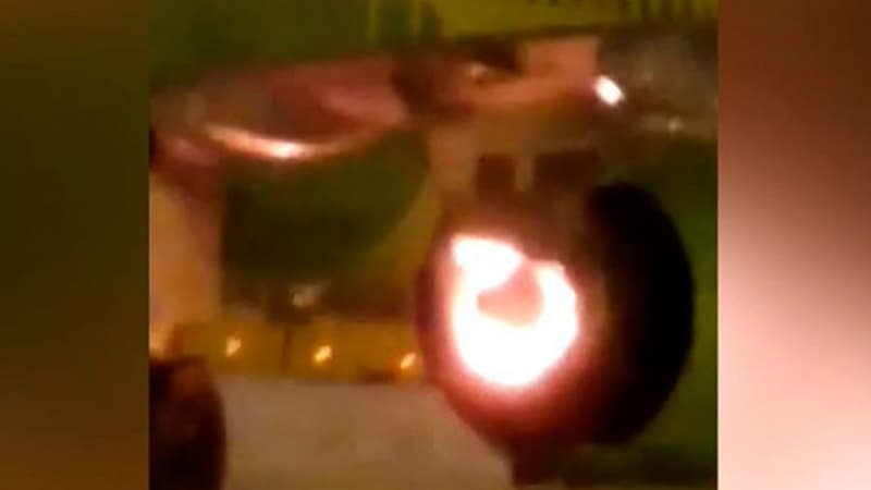 Uçuşa hazırlaşan təyyarənin mühərriki yandı