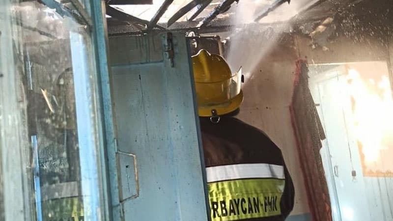 Məcburi köçkünlərin məskunlaşdığı poliklinikada yanğın