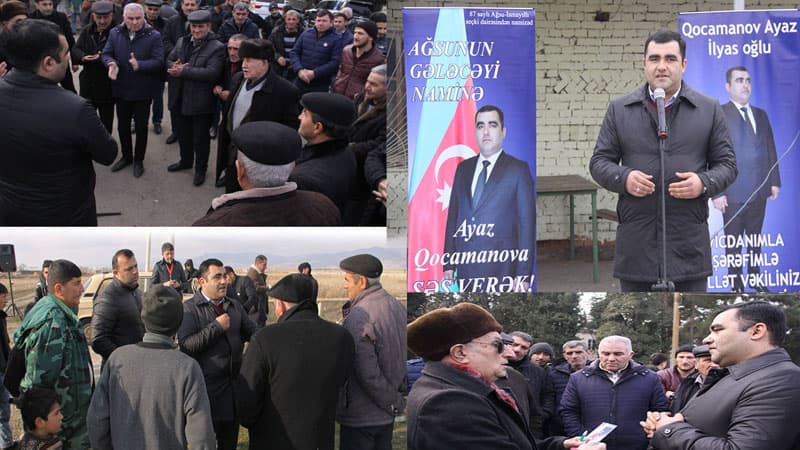 Gənc namizəd Ayaz Qocamanov daha 7 kənddə izdihamlı görüş keçirdi (FOTOLAR)