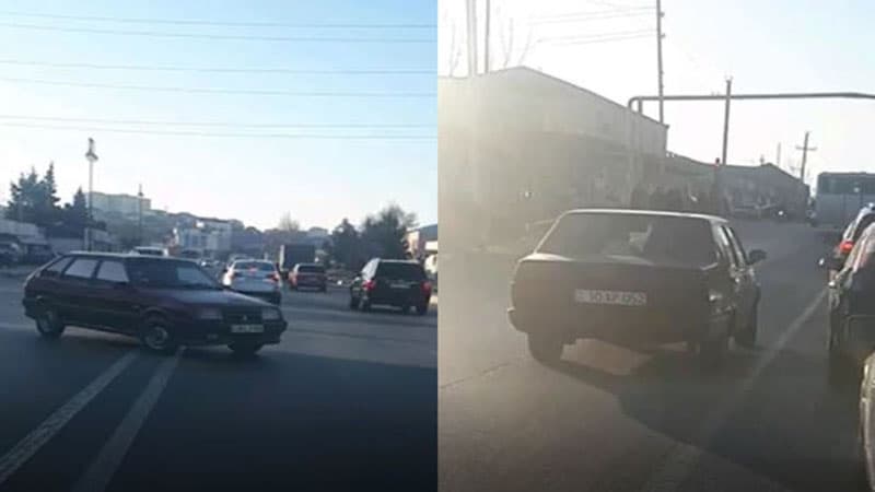 Bakıda sürücülər qaydaları belə pozdular (VİDEO)