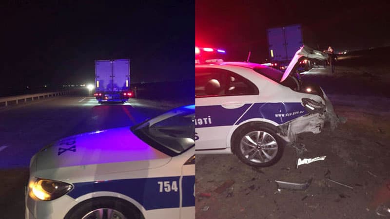 Bakı-Quba yolunda ağır qəza: Polislər yaralandı (FOTO/VİDEO)