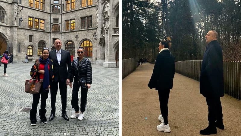 Prezident və ailəsi Romada şəhər gəzintisində (FOTOLAR)