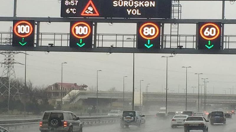Bu yollarda sürət həddi endirildi