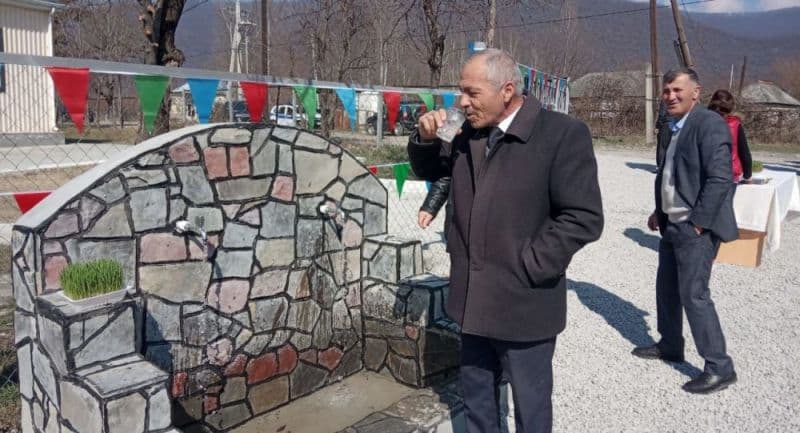 Oğuzda daha bir kəndə su verildi (FOTOLAR)