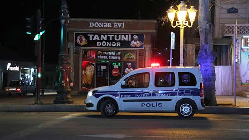 Gəncədə izolyasiya tədbirlərinə polis nəzarət edir (FOTO)