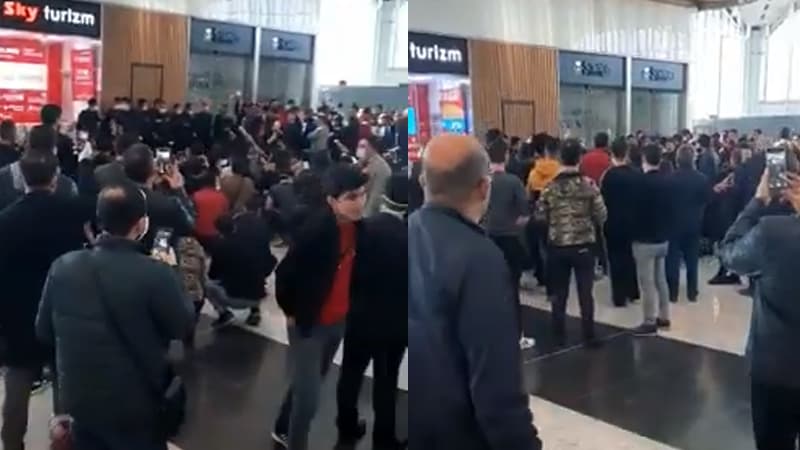 İstanbul aeroportunda qalan azərbaycanlılar (VİDEO)